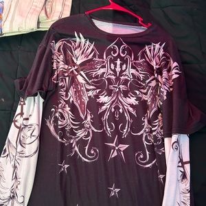 goth/emo large affliction tee
